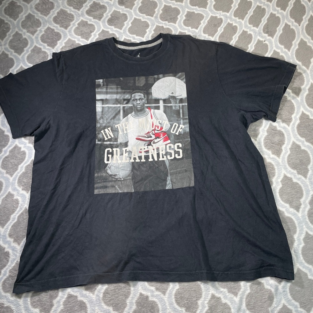 Jordan Graphic Tee Mens 3XL Black In The Midst Of Greatness Michael Jordan Shirt